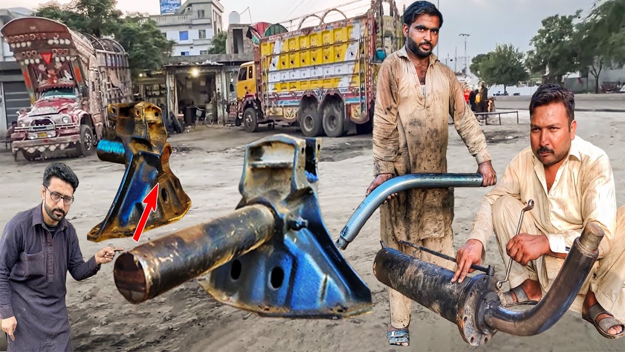 Extremely Expert Mechanic Rebuilding Technically Repaired Of Heavy Trucks Broken Parts Restoration,