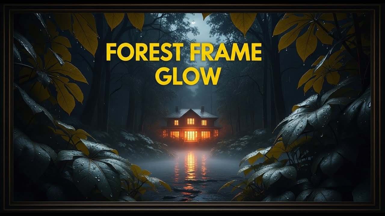 ASMR 8 HOURS: Rain on Forest Pathway with Distant Villa Glow (Secluded Ambiance, Deep Relaxation)