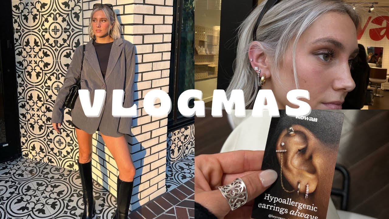 VLOGMAS DAY 11 | getting my hair done & getting two new piercings
