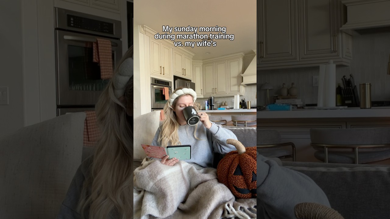 My sunday morning during marathon training vs. my wife&rsquo;s