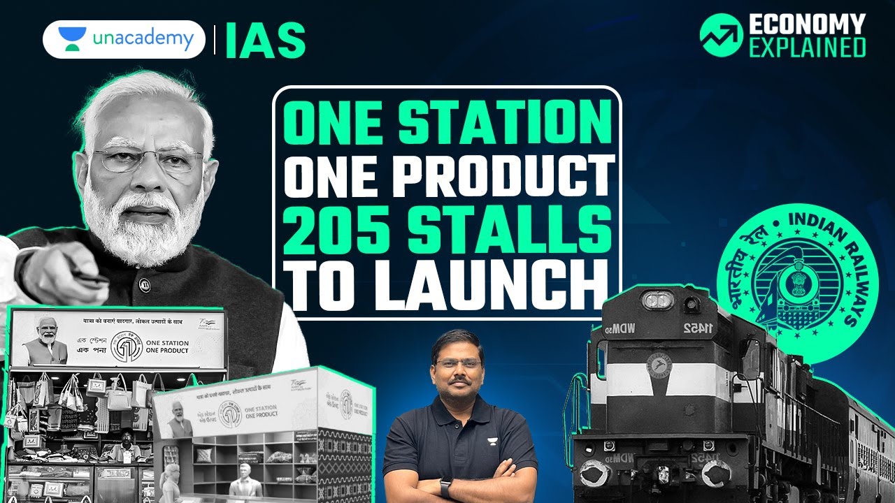 PM Modi Launches ‘One Station One Product’ Stalls | Indian Railways | UPSC Economy Current Affairs