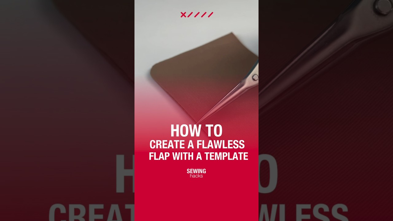 How to sew a perfect flap using a template❓ #sew #sewingproject #sewingaddict #sewingpattern