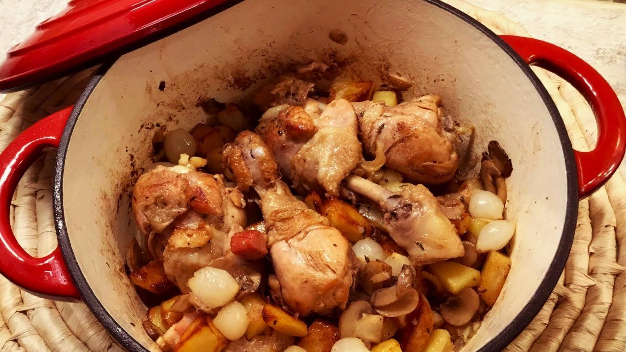 poulet cocotte grand mère - cook a grandmother-style chicken casserole