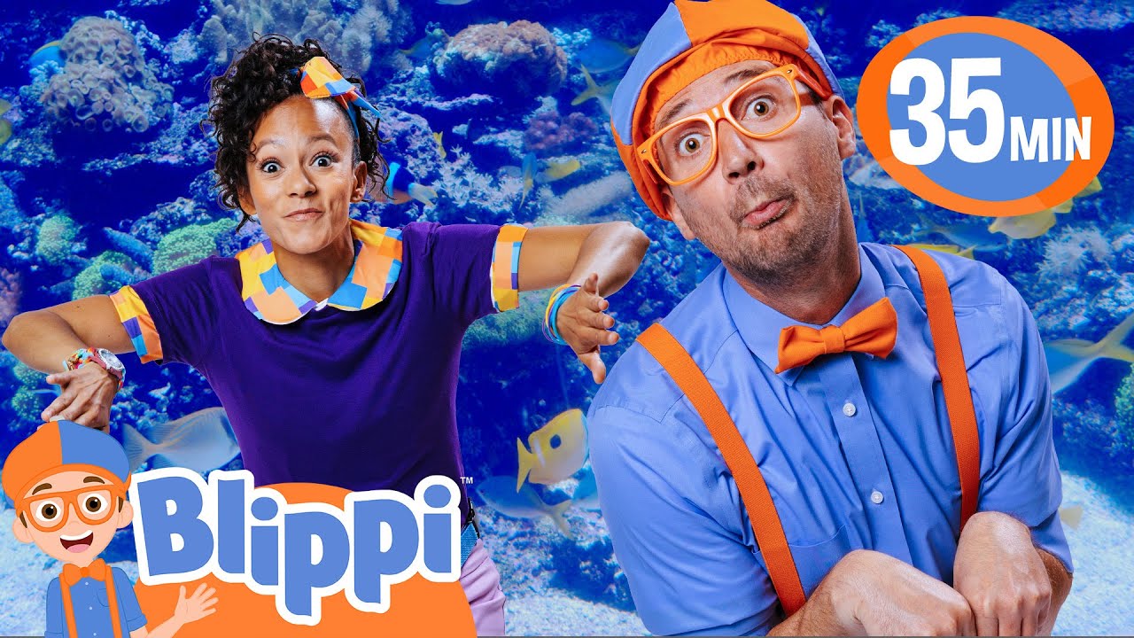 Blippi Meets All the Fish at the Aquarium of the Pacific! | BEST OF BLIPPI TOYS