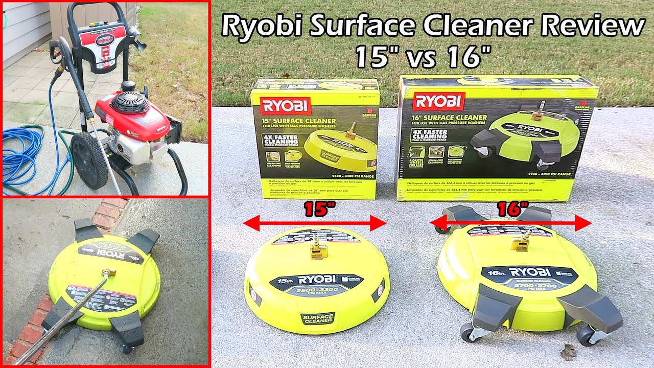 Как мыть под давлением с помощью очистителя поверхностей Ryobi | Очиститель поверхностей 15