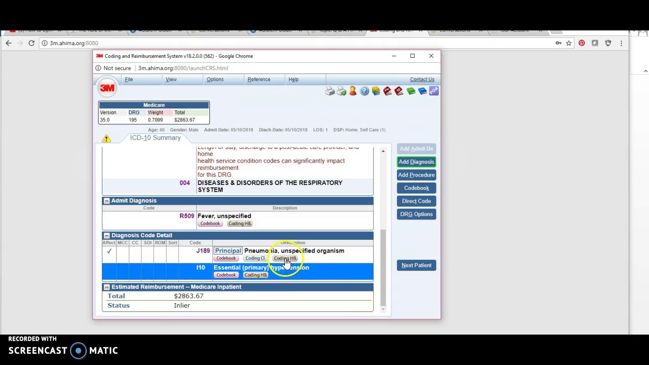 Использование 3M для расчета MS-DRG