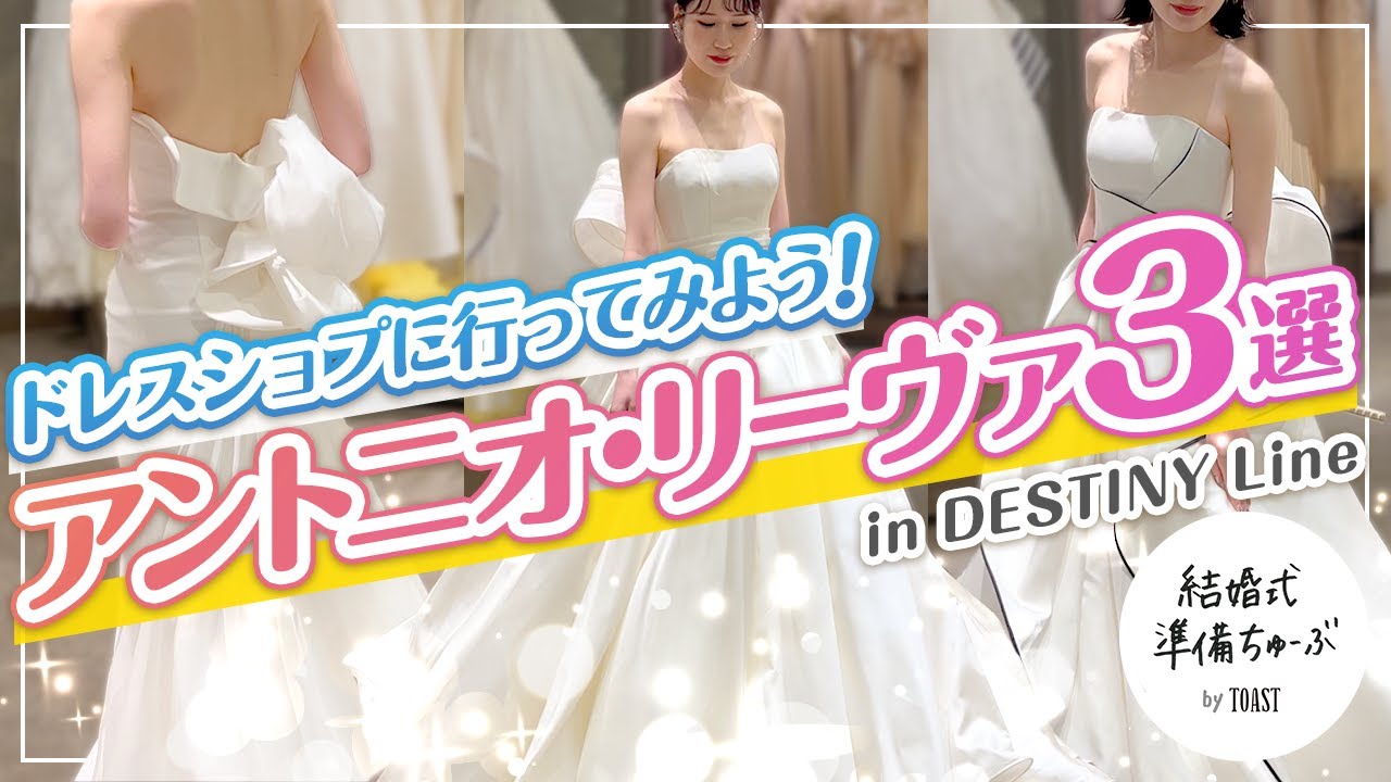 【ドレス選び】DESTINY Lineでアントニオ リーヴァ試着！人気ドレス3選｜ドレスショップに行ってみよう！