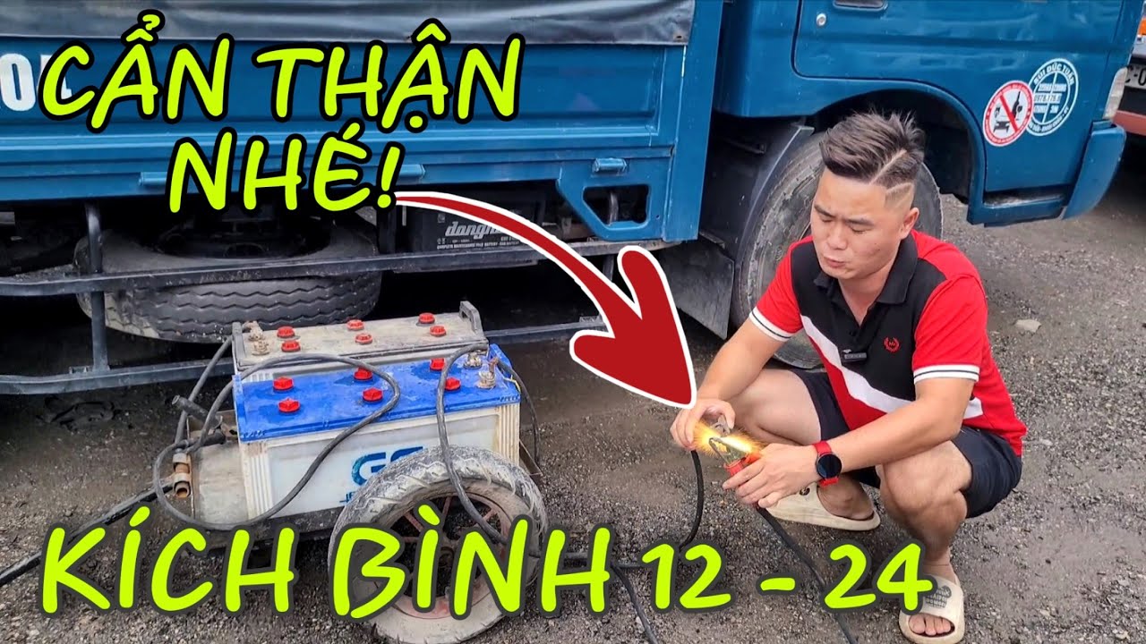 Xe ô tô HẾT BÌNH thì phải làm sao? Hướng dẫn nhanh Câu điện 12v - 24v khi hết ác quy | CHUẨN XE