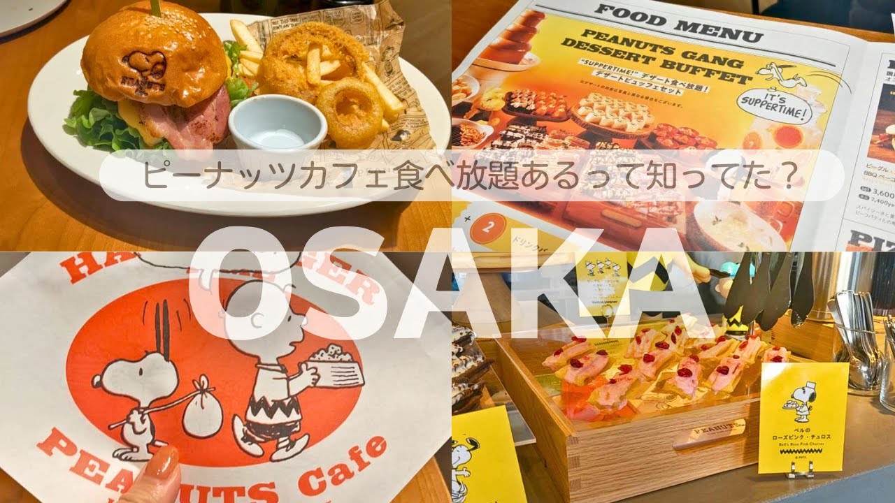【VLOG】【大阪/吹田】食べ放題いってみた！スヌーピーカフェのビュッフェに初めていってきた！可愛すぎて癒された（チョコっとコメダモーニングの記録もね）