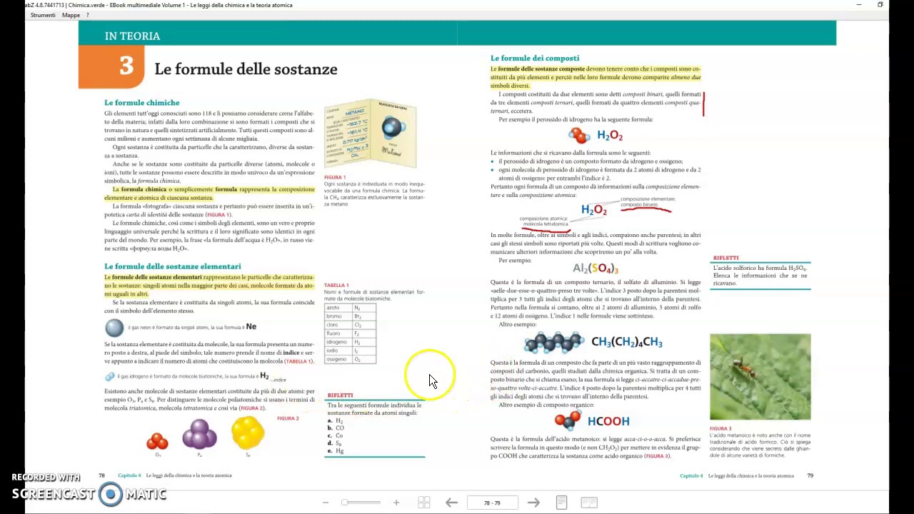 Le formule delle sostanze