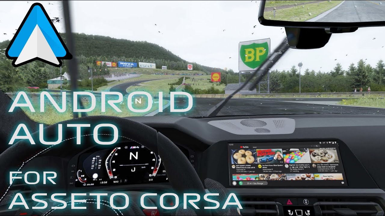 Android Auto in Assetto Corsa | Full YouTube Support | ABG