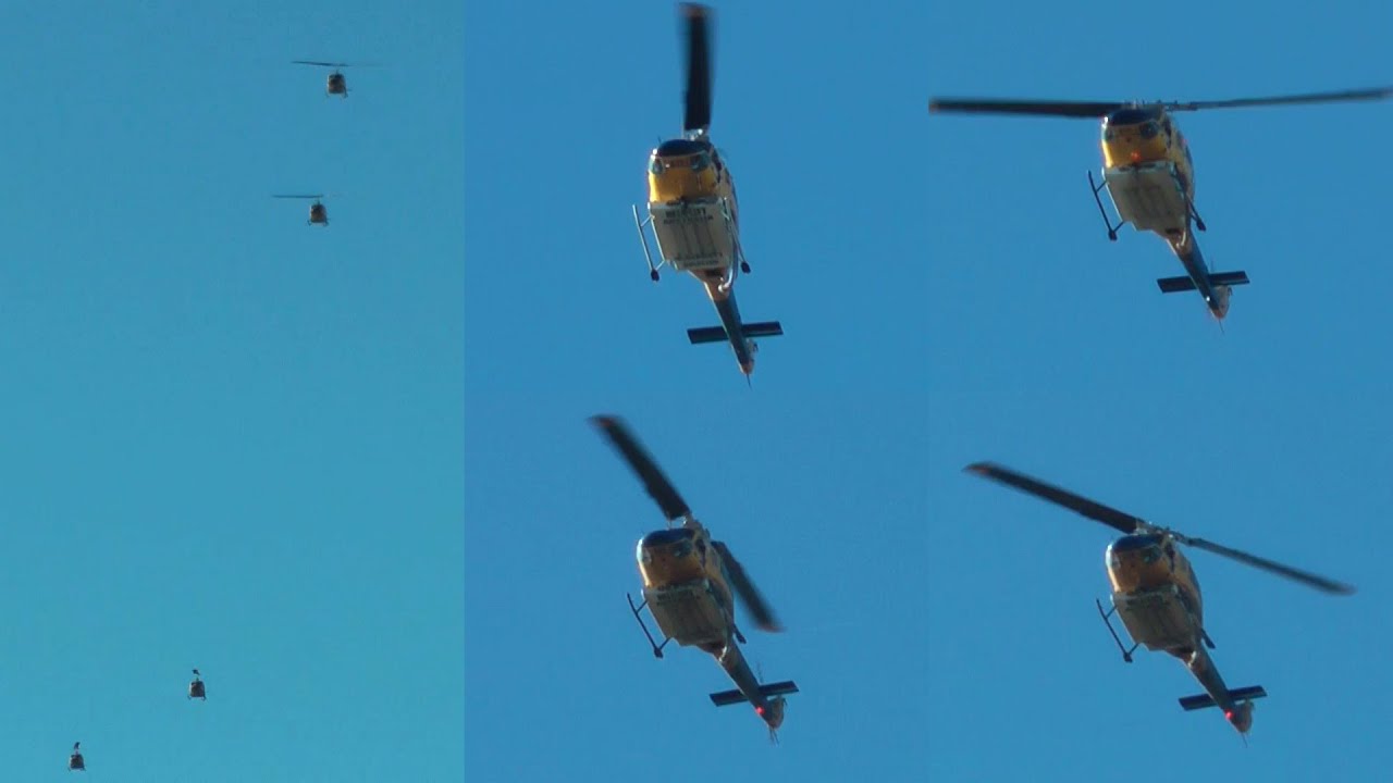 2023-03-17: Fire Helicopters - Bell Huey Helicopters - Bell 214B-1 (Helitak 676, 672, 671 & 674)