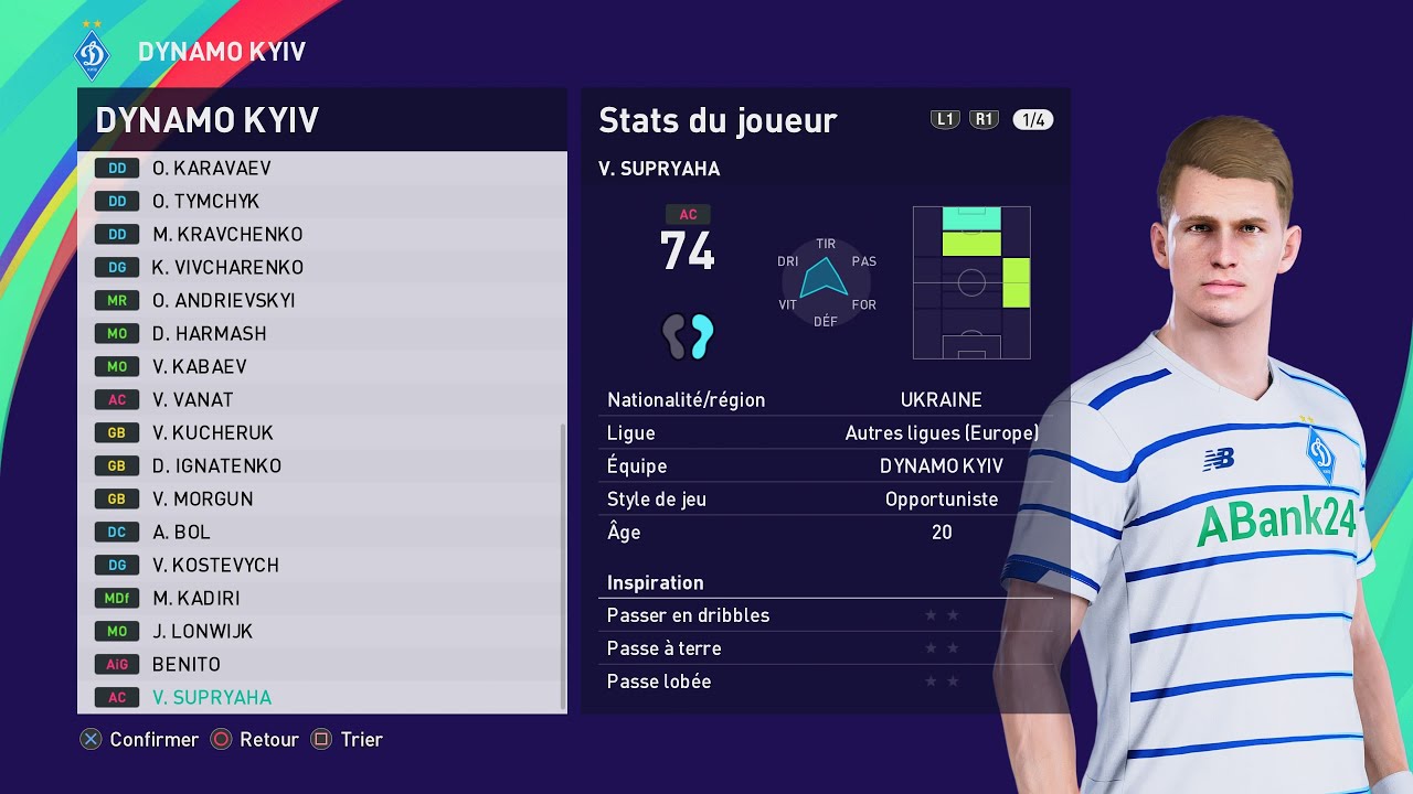 [PES 2021] DYNAMO KYIV players - season 2022/2023