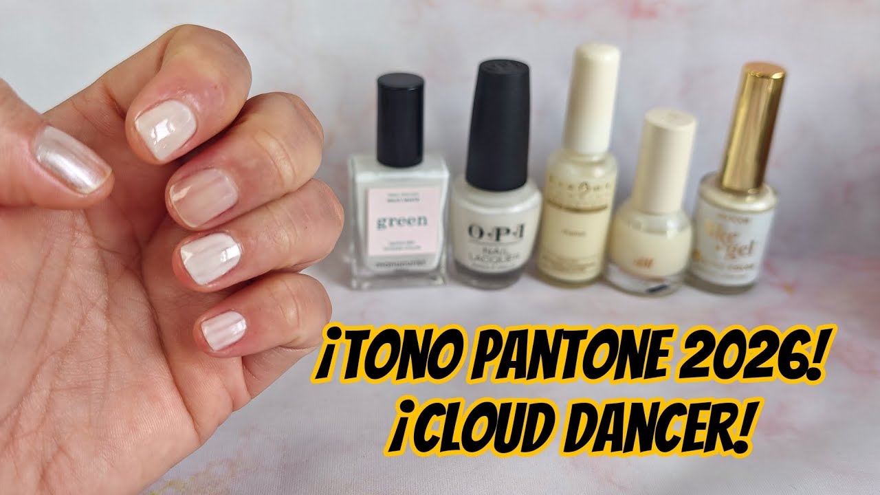 Top 5 - Tono Pantone 2026 - Cloud Dancer || Lulu B Nails