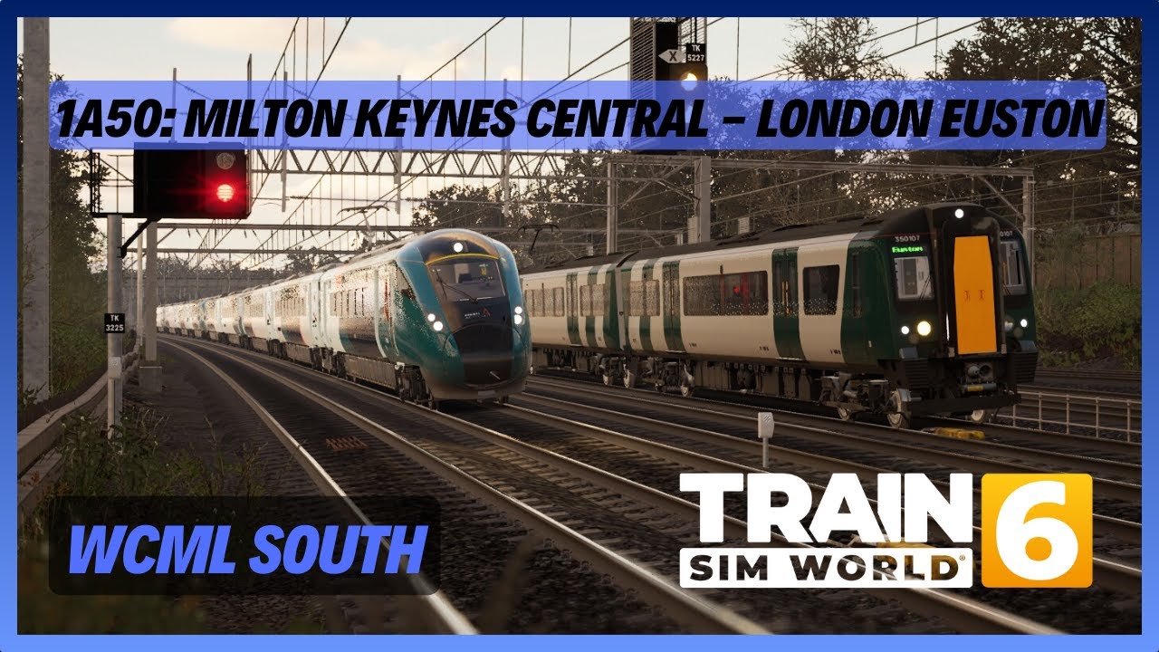 TSW6 | 1A50: Milton Keynes Central - London Euston | Avanti Class 805 Evero | WCML South | AWS DSD