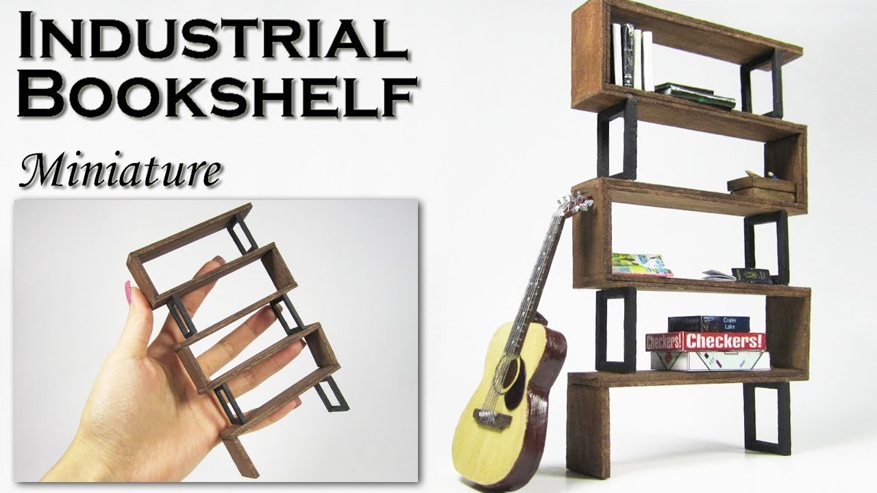 Miniature Industrial Modern Bookshelf