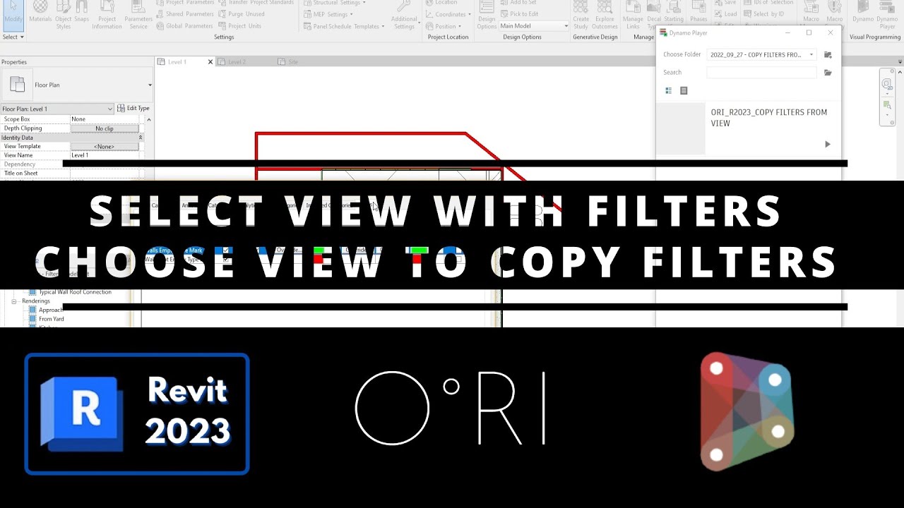 Dynamo - Copy Filters From Selected View. [Revit 2023]