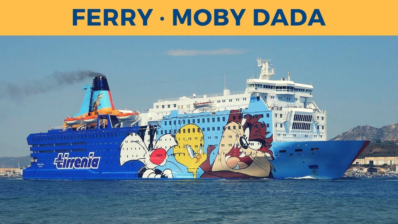 Departure of ferry MOBY DADA, Olbia (Tirrenia)