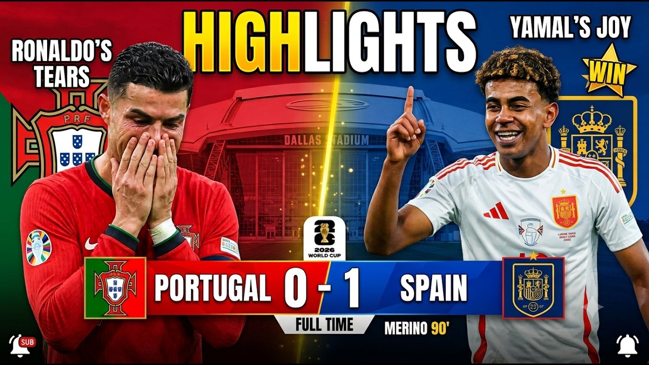Portugal vs Spain FIFA world cup Highlights 2026 Review / latest match highlights #football
