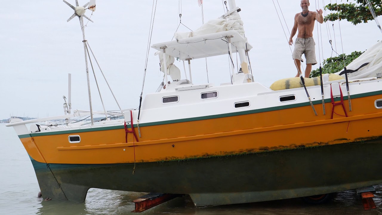 Wharram Tiki 38 Haul Out in Chalong, Phuket, Thailand