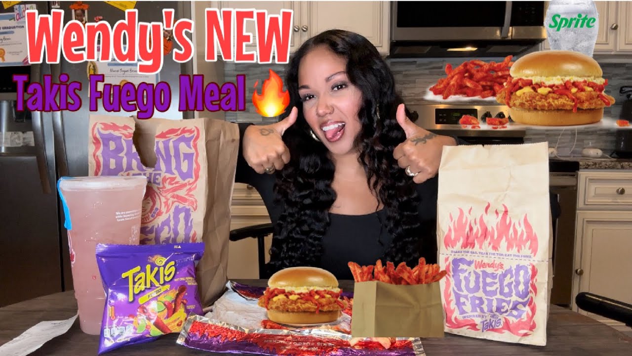 Wendy’s NEW Takis Fuego Meal Mukbang 🔥