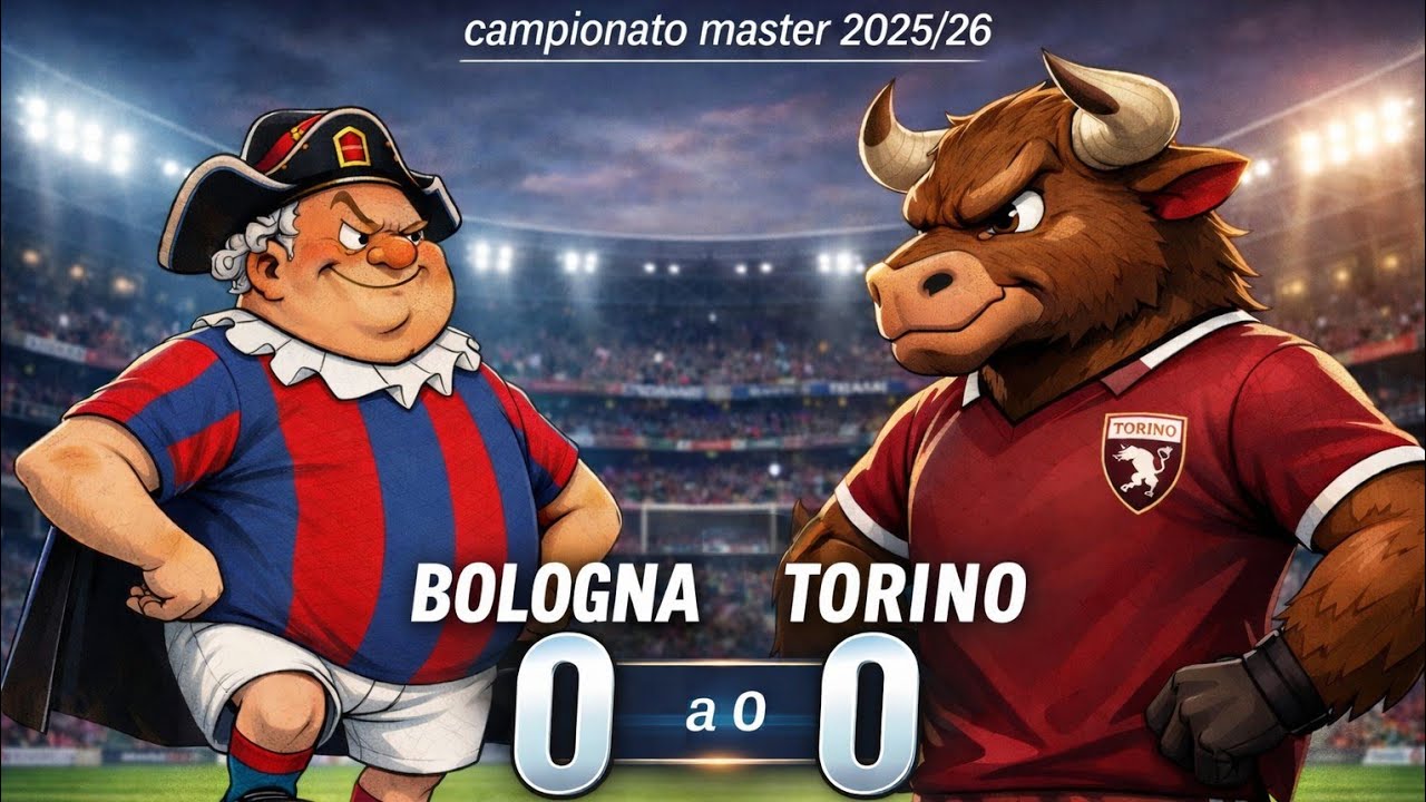 Campionato master Bologna  Torino 0  a  0 Risultato giusto 