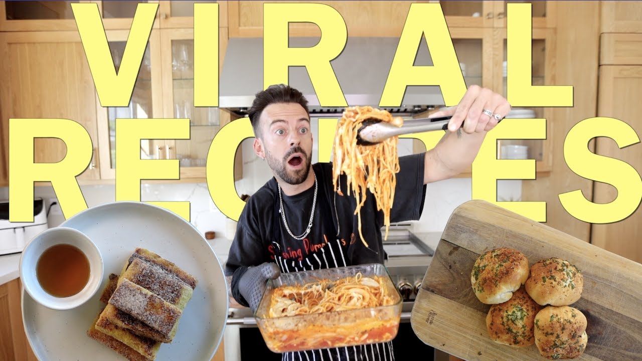 Trying TikTok Viral Recipes | Pizza Bombs + Baked Spaghetti + French Toast