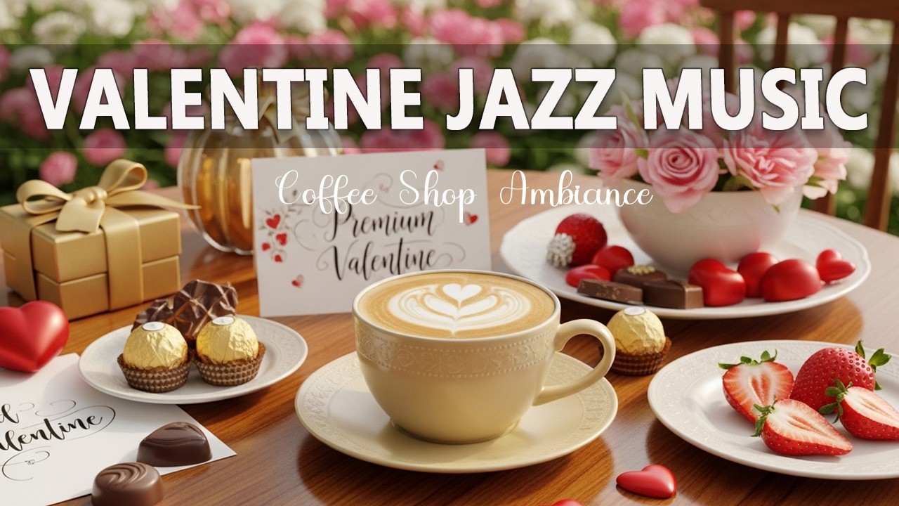 Valentine Jazz Music ☕ Coffee Shop Ambiance -  Cafe Jazz Music for Relaxation