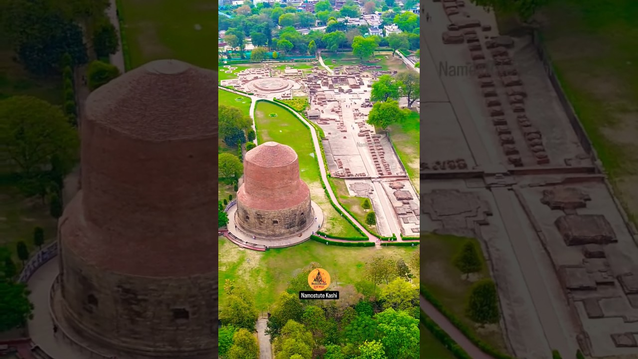Sarnath 2700 Years Old History of Varanasi | Cinematic Aerial view of Sarnath Varanasi | Drone SRJ