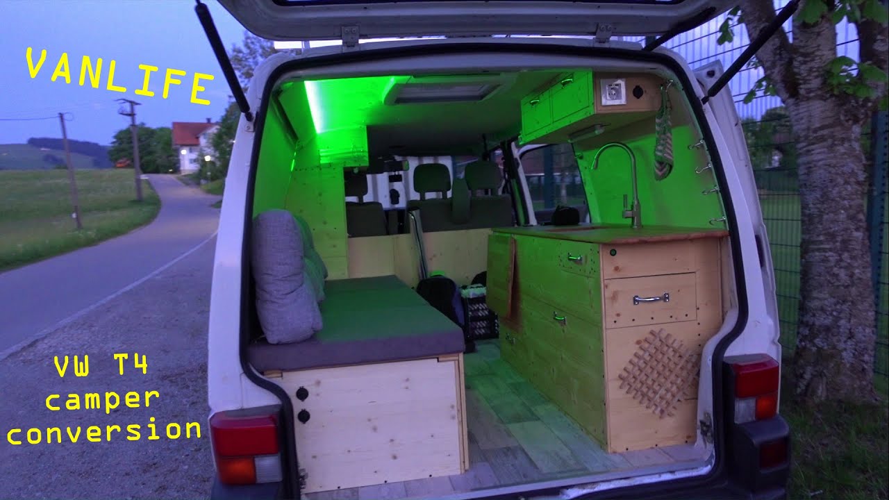 VW T4 camper van conversion - #27 - erste Nacht im fast fertigen Camper | Ben am Leben