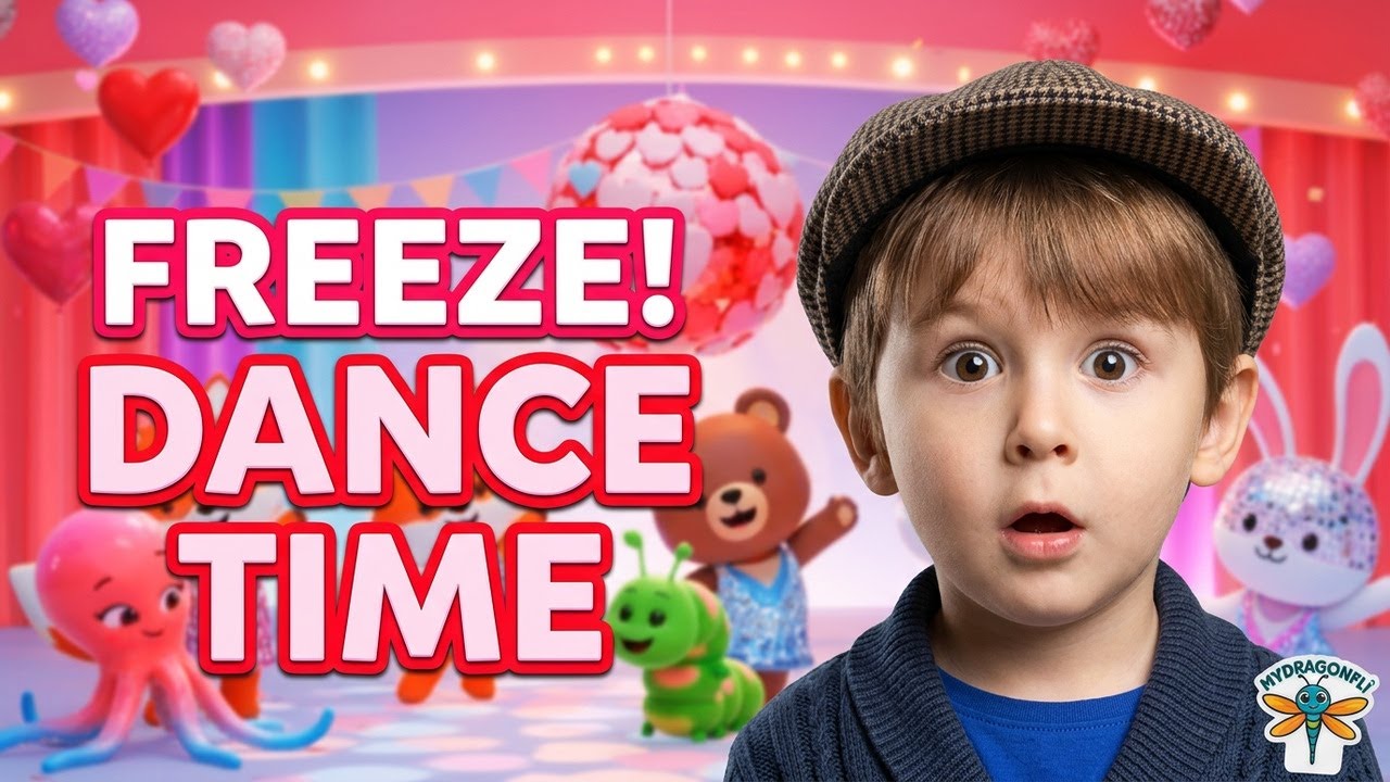 Valentine's Freeze Dance + Song for Preschool Kids | Zena
