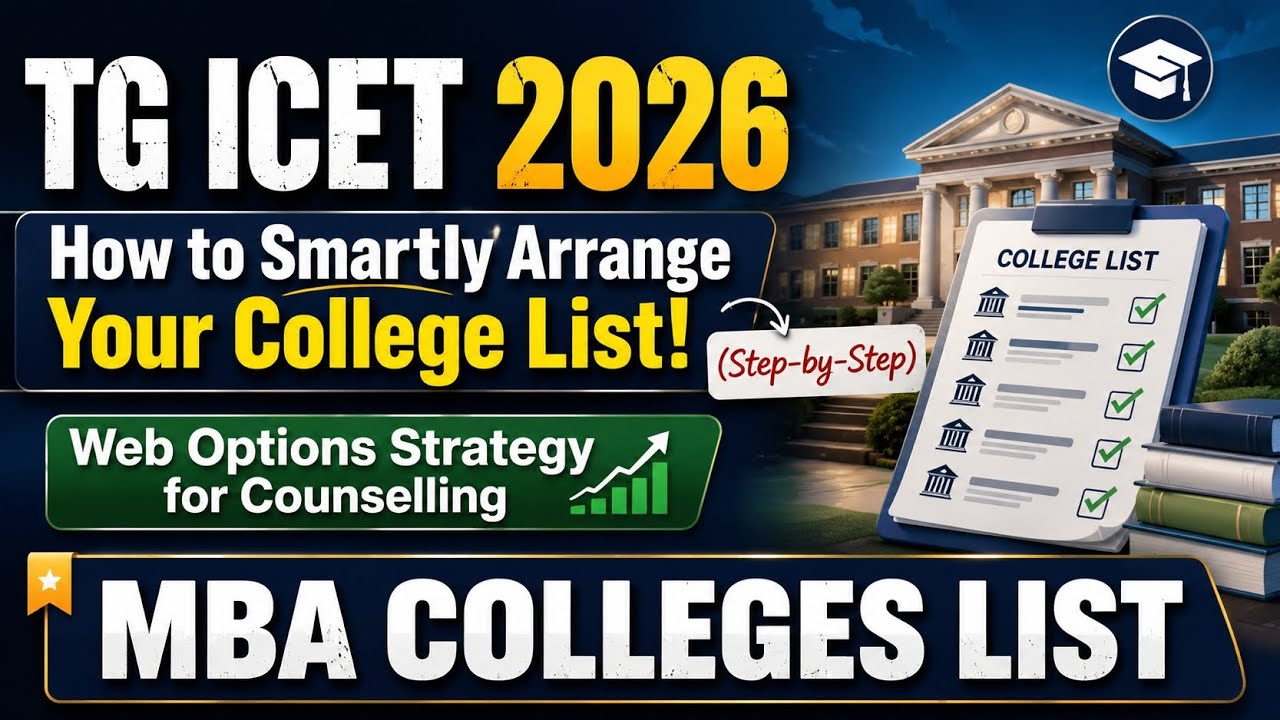 TG ICET 2026 MBA College Selection Strategy| Rank vs College|#icet #counselling