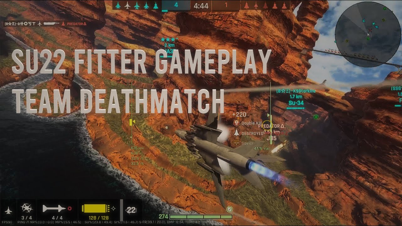 Metalstorm - SU22 Fitter on Crimson Canyon | Two Team Deathmatch rounds
