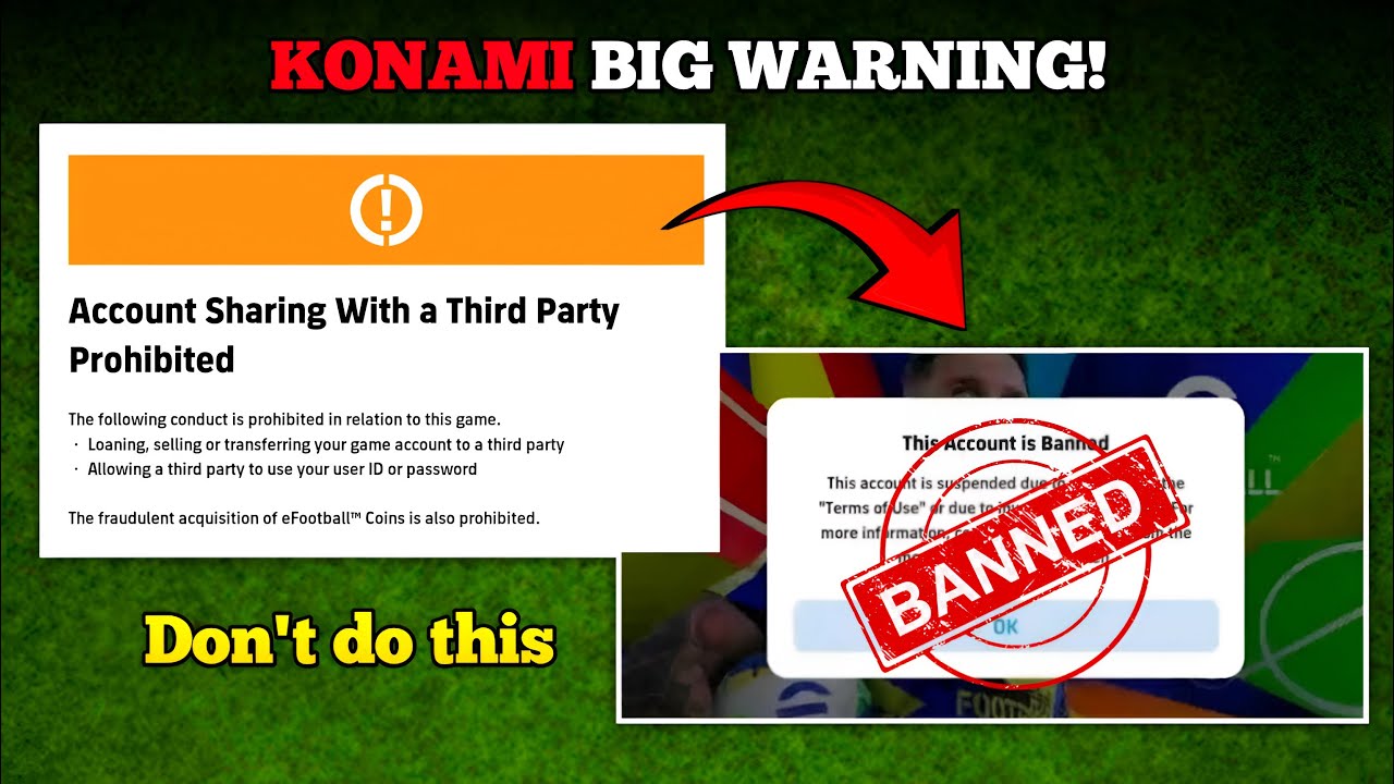 Ваш аккаунт может быть заблокирован! Konami выпускает новое предупреждение