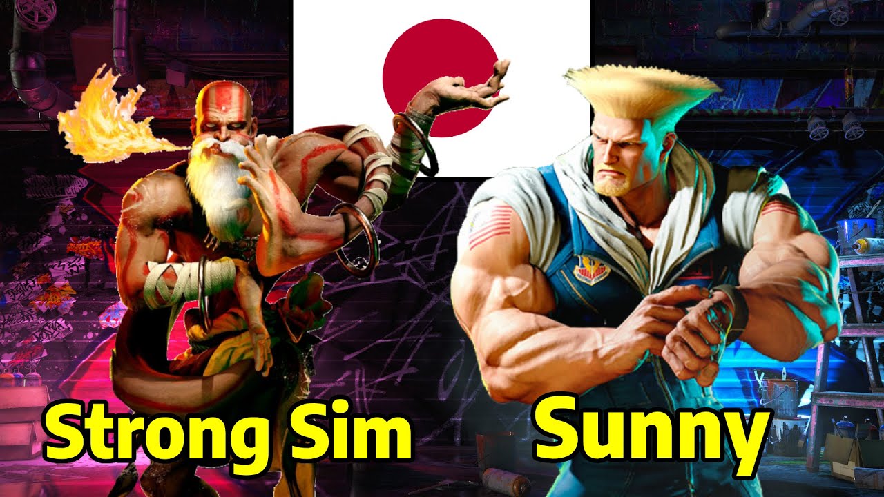Street Fighter 6 ➥ Strong Sim (DHALSIM) VS Sunny サニー (GUILE) 4K Master Ranks
