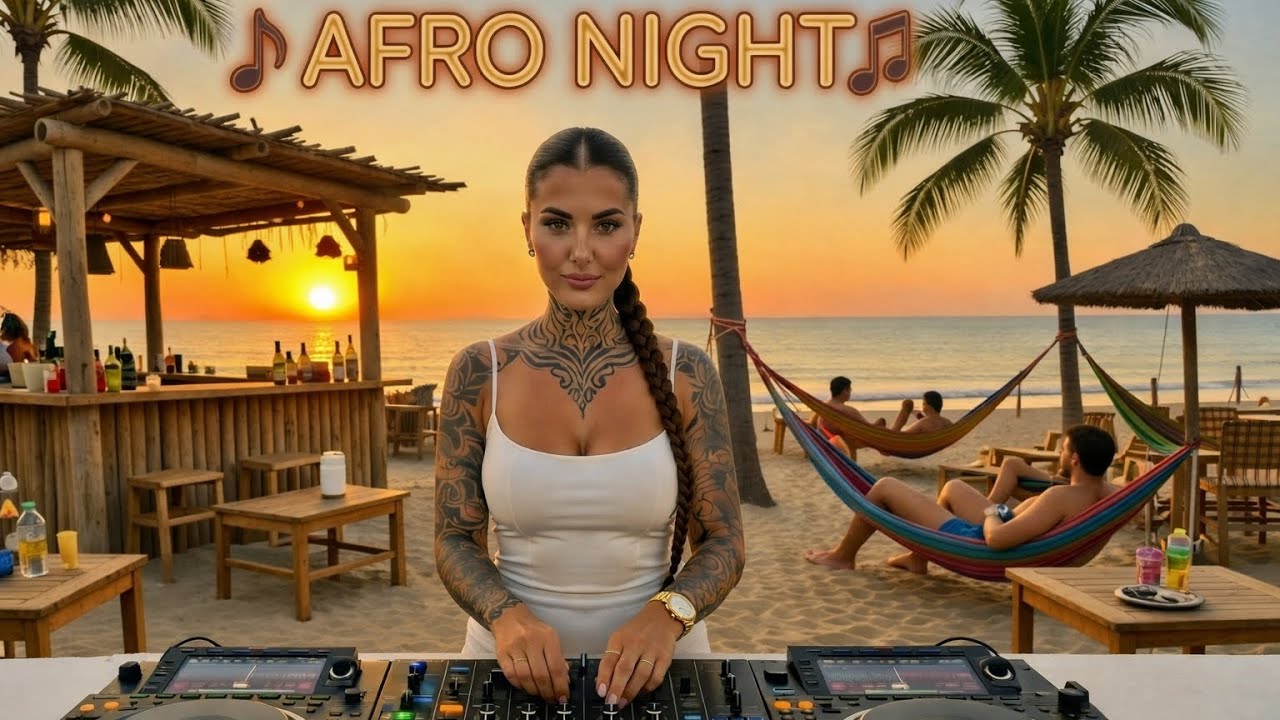 AFRO NIGHT Beach Sunset Mix 🌅 Melodic Afro House & Deep House | Slowfade