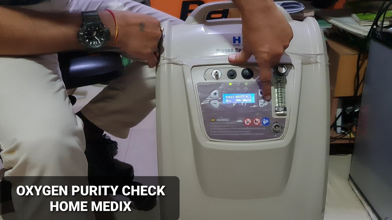 OXYGEN PURITY CHECK IN HOME MEDIX 10 LITRES OXYGEN CONCENTRATOR