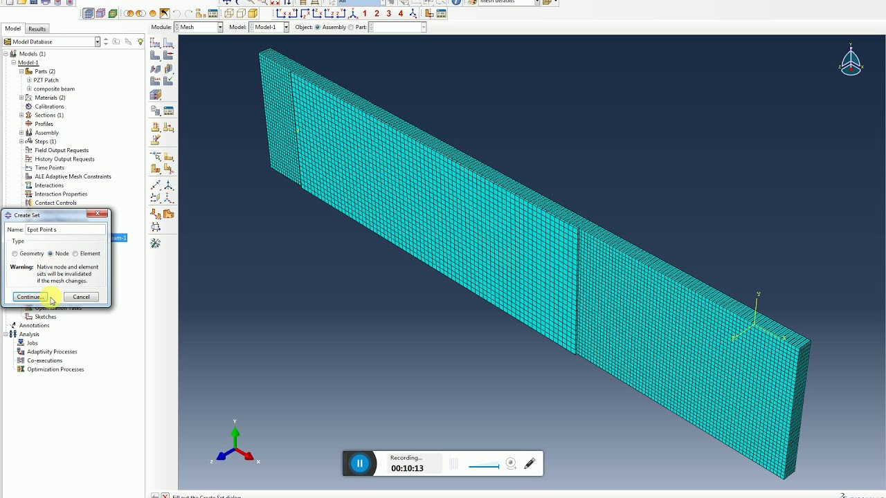 Piezoelectric energy harvester modeling using composite layup in ABAQUS