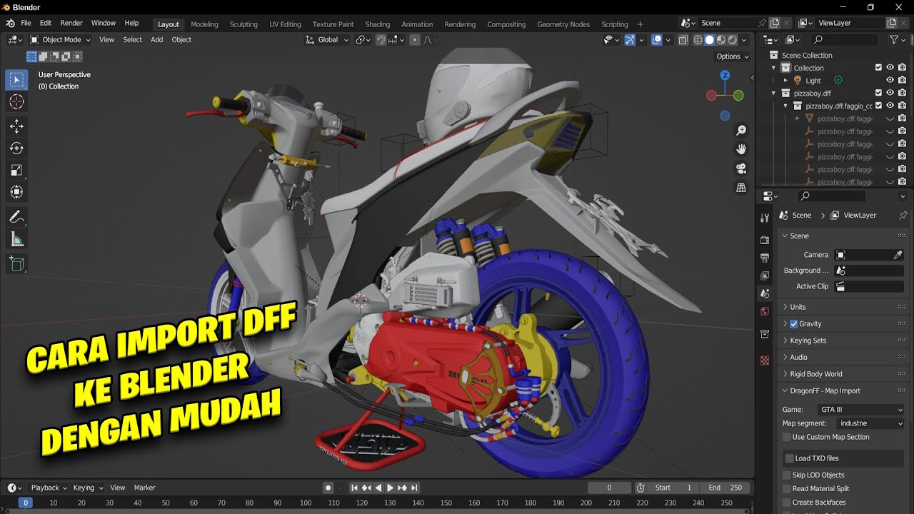 CARA IMPORT DFF KE BLENDER DENGAN MUDAH - GTA SA ANDROID