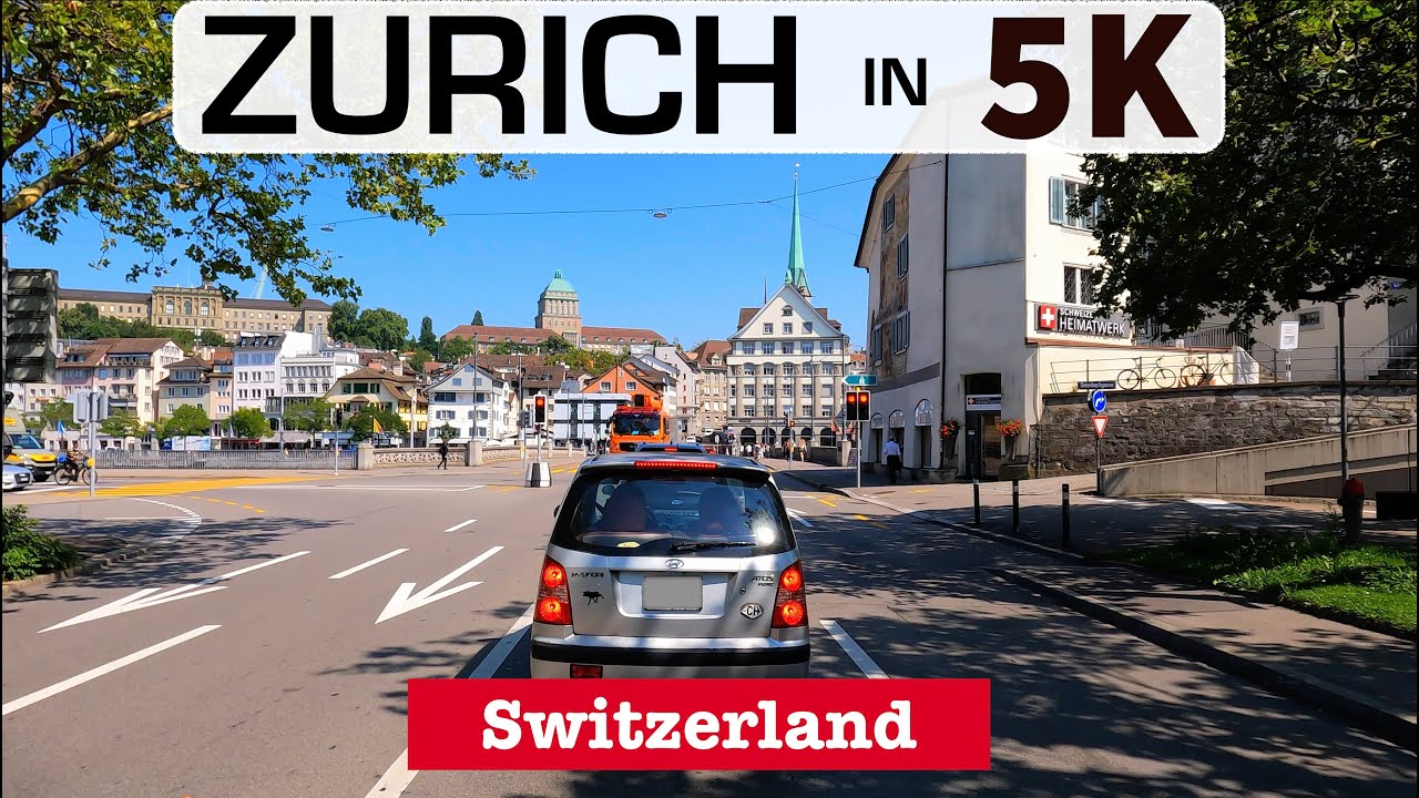 🇨🇭ZURICH Switzerland, Car Driving View | 5K/ 4K Video
