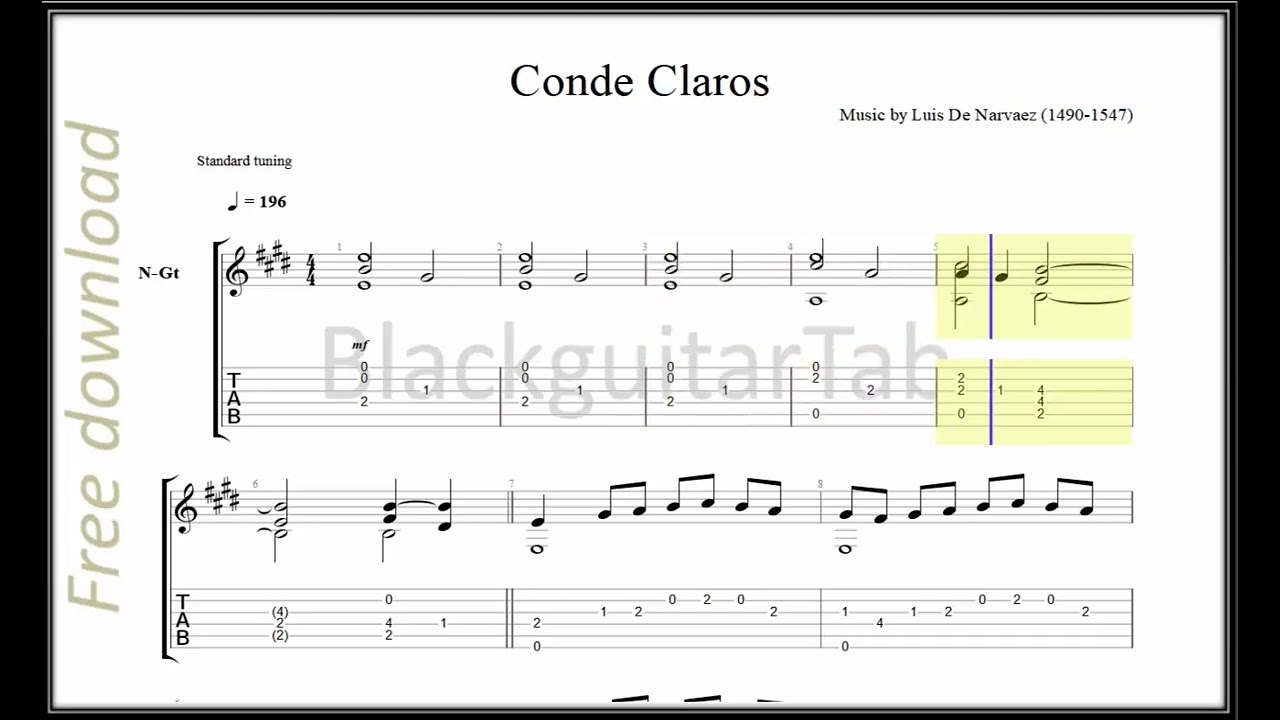 Guitar Classic: Conde Claros (Luis De Narvaez)