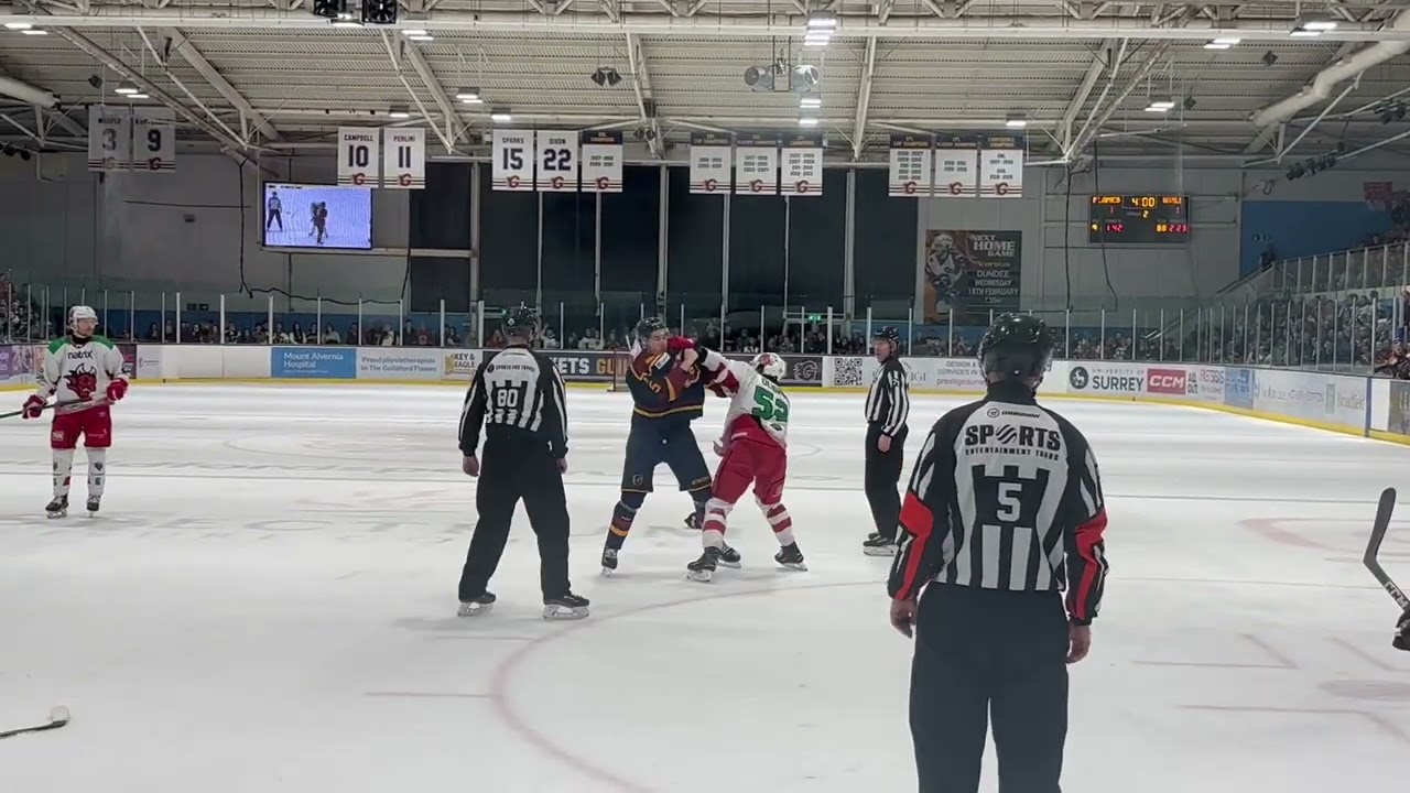Jonathan Racine Vs Jimmy Oligny. Guildford Flames Vs Cardiff Devils 15/2/26