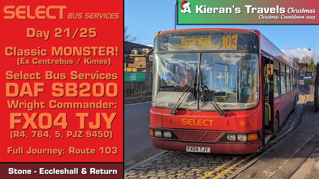 (21 - MONSTER!) Select Bus Services DAF SB200 Wright Commander: FX04 TJY
