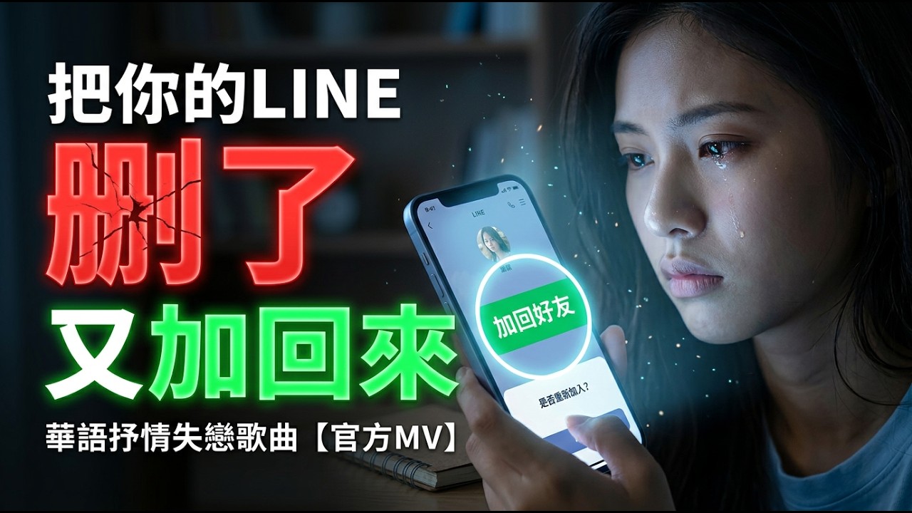 【把你的LINE删了又加回來】｜分手後還捨不得按下封鎖的那個人｜在聊天室刪來刪去 卻怎麼都刪不掉你｜失戀深夜循環情歌｜華語抒情失戀歌曲【官方MV】