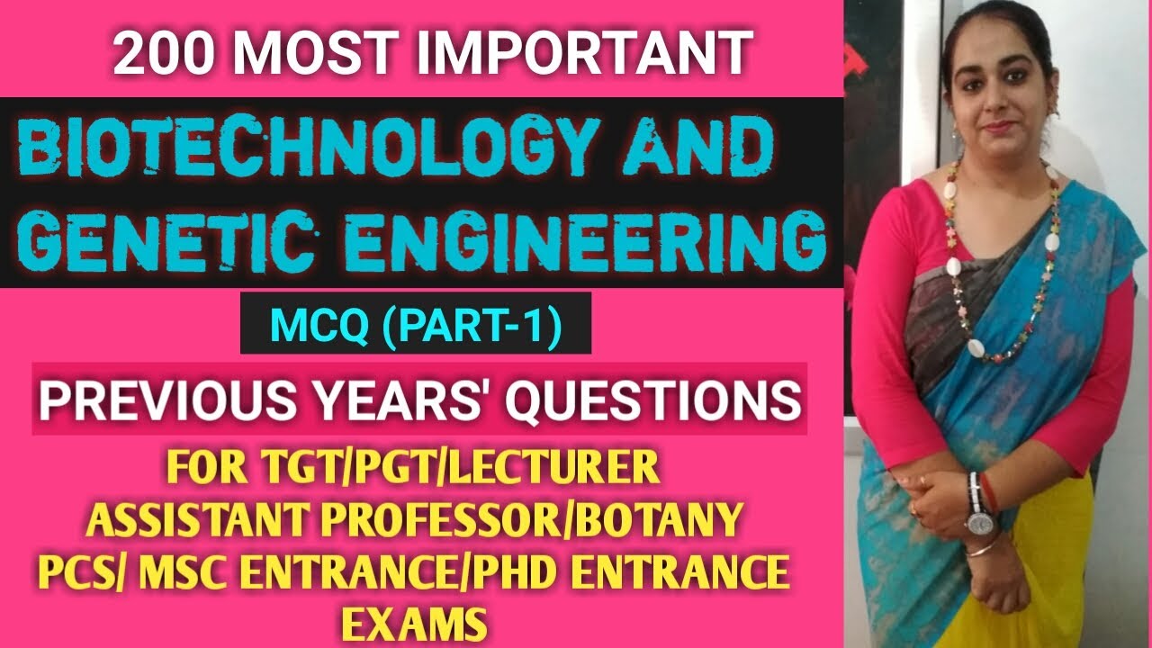 #BotanyMCQ // BIOTECHNOLOGY AND GENETIC ENGINEERING MCQ FOR ALL COMPETITIVE EXAMS (PART-1)