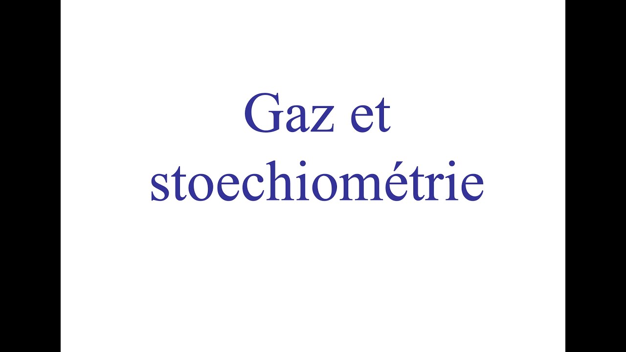 Chimie pour les amis de secondaire 5 - Gaz et stoechiométrie