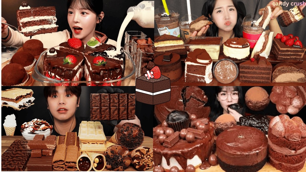 🍫 ASMR DESSERT MUKBANG 🤤 Chocolate Cake, Ice Cream, Donuts, Cookies & Sweet Treats Compilation 🍦