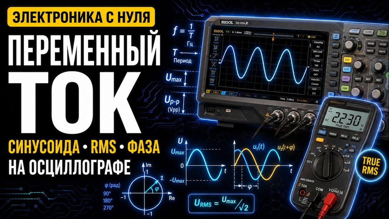 Alternating Current Explained Simply: Sine Wave, RMS, Phase and True RMS