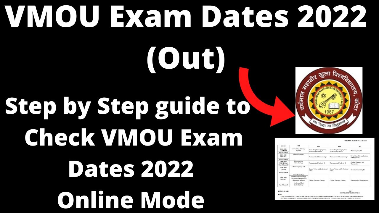 VMOU Exam Dates 2022 (Out) - How to Check Official VMOU B.Ed Exam Dates 2022 Online Mode