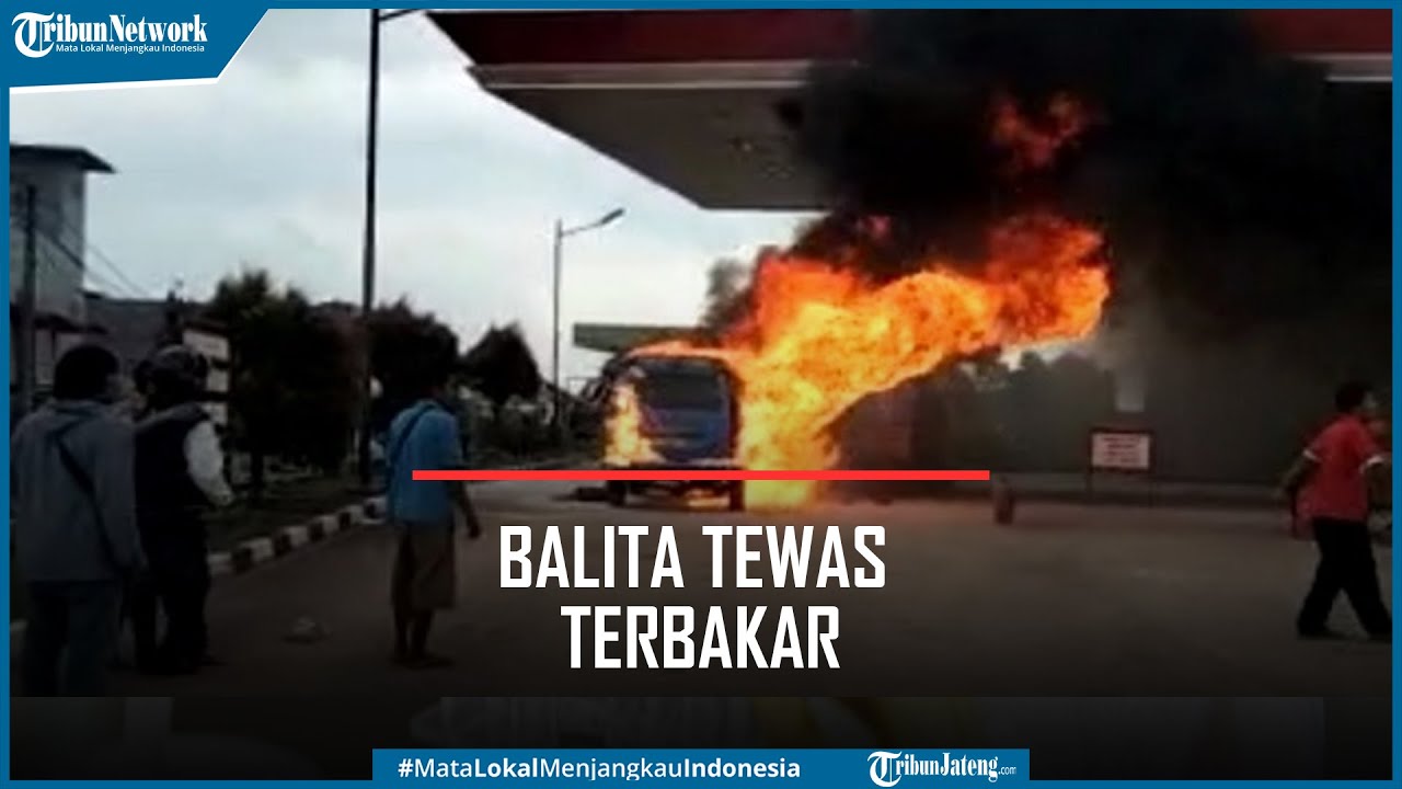 Detik-detik Mobil Terbakar di SPBU Batam 1 Balita Tewas